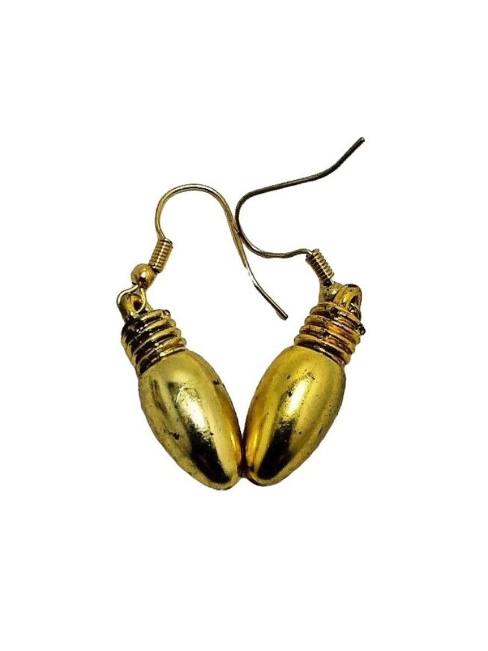 Gold Christmas Tree Light Earrings